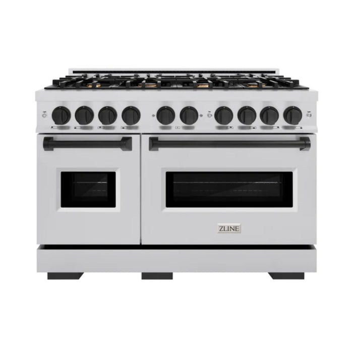 ZLINE Autograph Edition Classic Gas Range with Convection Gas Oven in Stainless Steel and Matte Black Accents