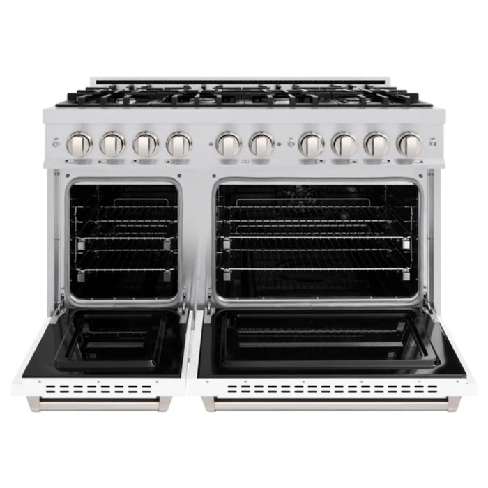 ZLINE Classic Gas Range in Stainless Steel with White Matte Doors