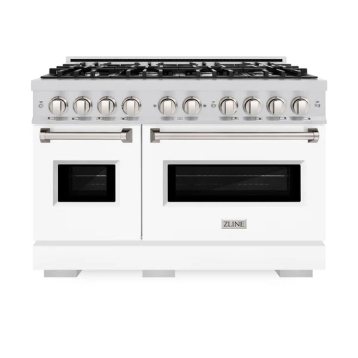 ZLINE Classic Gas Range in Stainless Steel with White Matte Doors