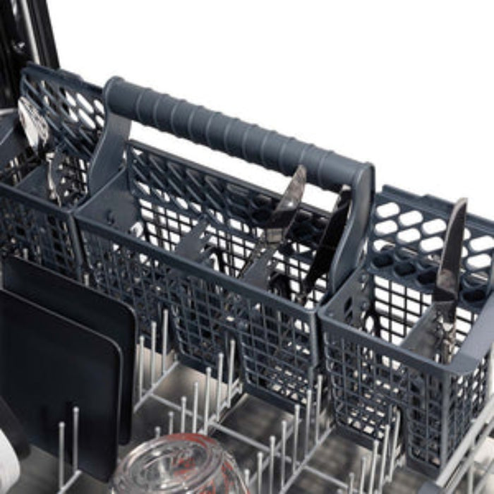ZLINE 24" Autograph Edition  Monument Series 3rd Rack Top Touch Control Tall Tub Dishwasher in Stainless Steel with Polished Gold Handle