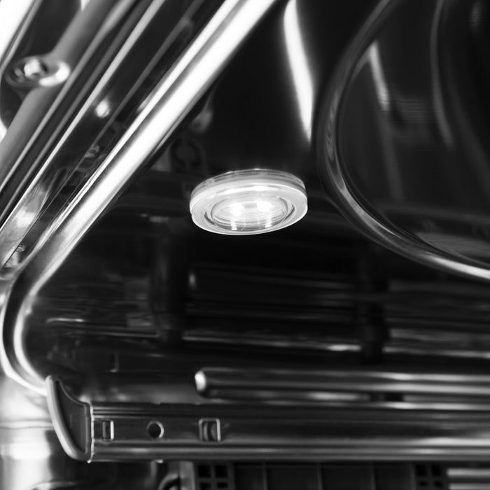 ZLINE 24" Monument Series 3rd Rack Top Touch Control Dishwasher in Stainless Steel with Stainless Steel Tub