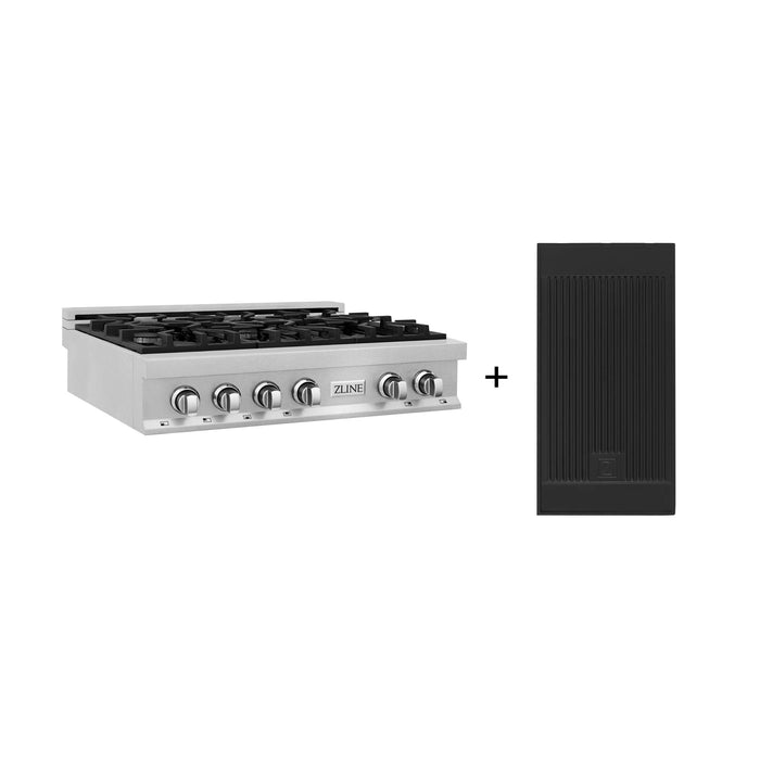 ZLINE Legacy Gas Rangetops in Satin Stainless Steel with Built-In Griddle – 30", 36", & 48"