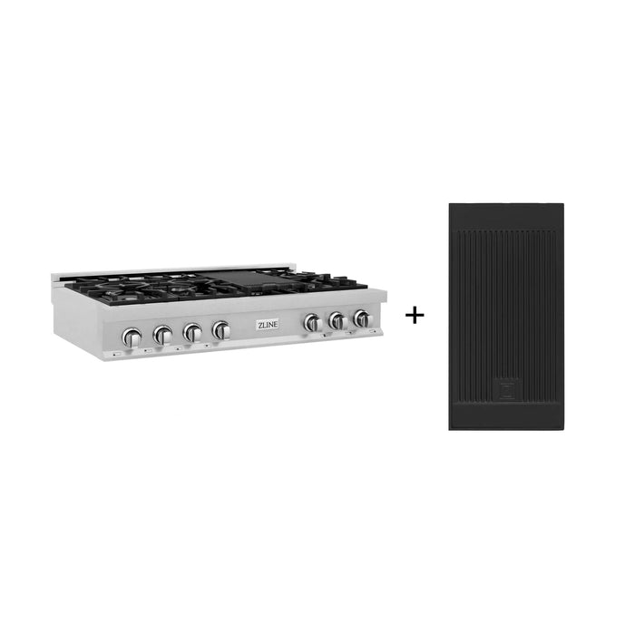 ZLINE Legacy Gas Rangetops in Satin Stainless Steel with Built-In Griddle – 30", 36", & 48"