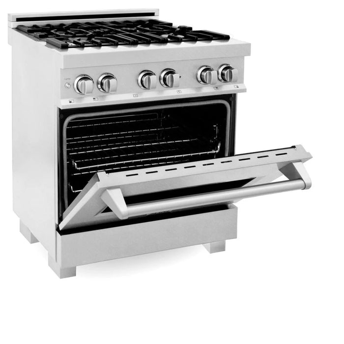 ZLINE Legacy Dual Fuel Range in Satin Nickel – 24", 30", 36", and 48"