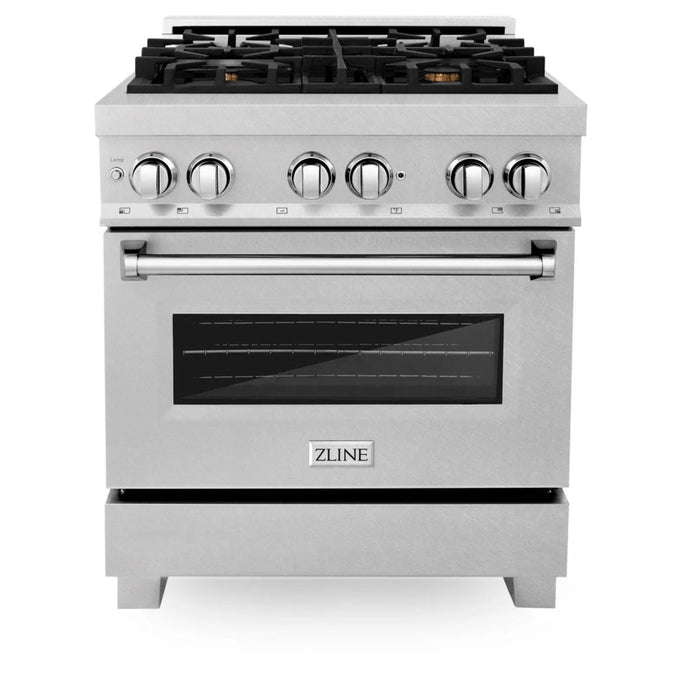ZLINE Legacy Dual Fuel Range Satin Stainless with Brass Burners – 30", 36", & 48"