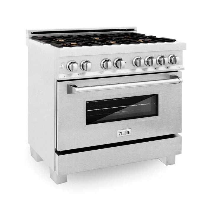 ZLINE Legacy Dual Fuel Range Satin Stainless with Brass Burners – 30", 36", & 48"