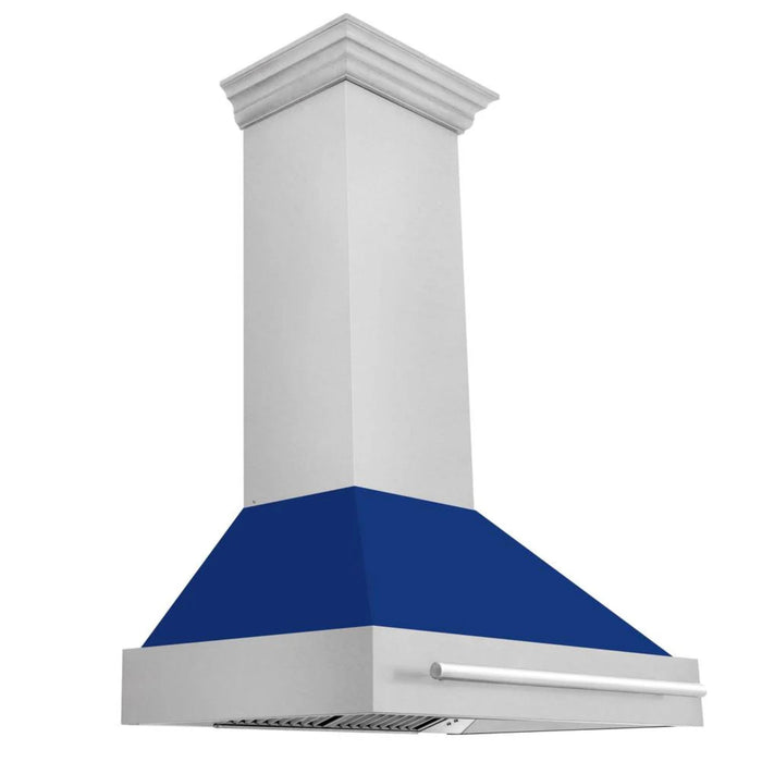 ZLINE 36" Wall Mount Range Hood with Satin Stainless Steel and Colored Shell