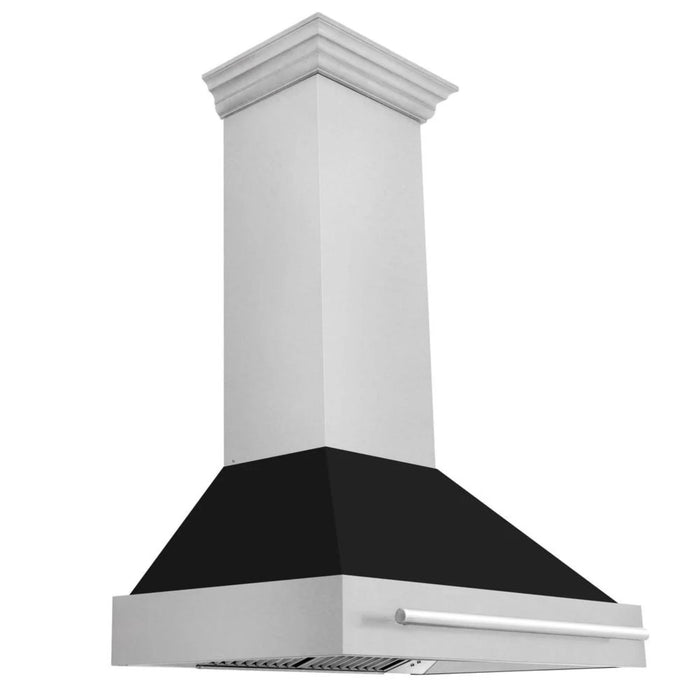 ZLINE 36" Wall Mount Range Hood with Satin Stainless Steel and Colored Shell
