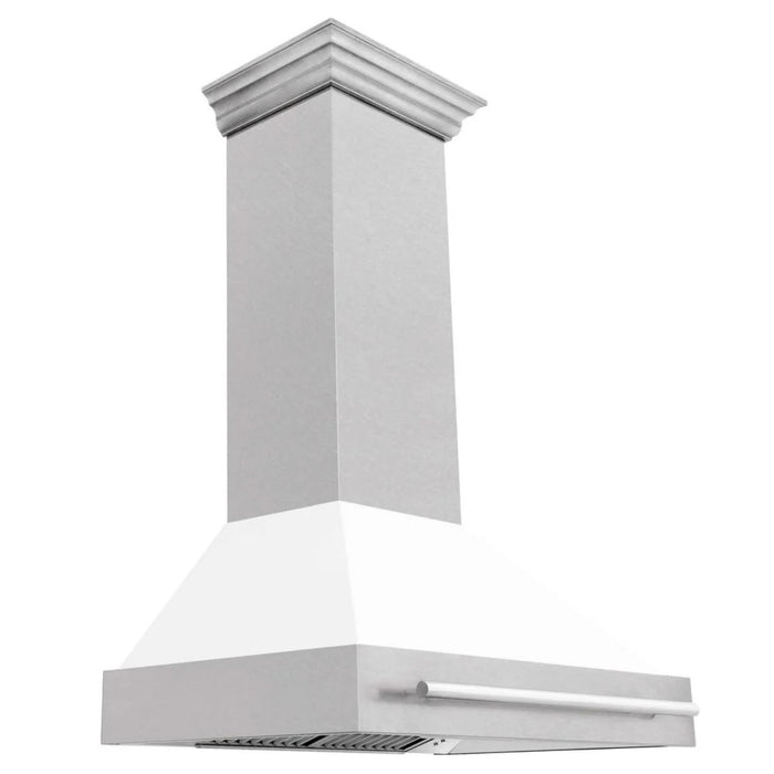 ZLINE 36" Wall Mount Range Hood with Satin Stainless Steel and Colored Shell