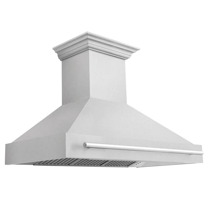 ZLINE 48" Wall Mount Range Hood with Satin Stainless Steel and Colored Shell