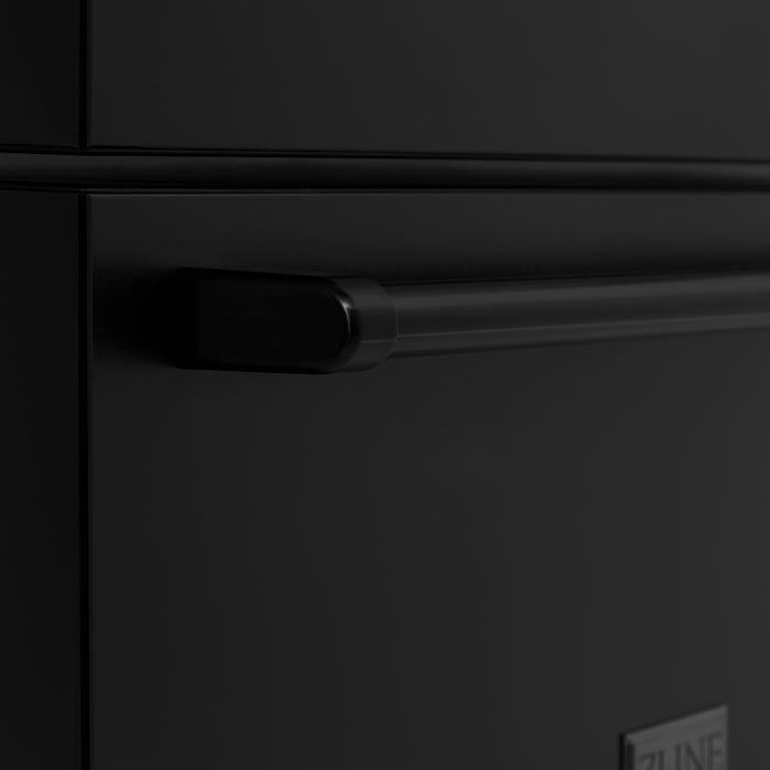 ZLINE 22.5 cu.ft. Counter-Depth French Door Refrigerator with Ice Maker in Fingerprint-Resistant Black Stainless Steel