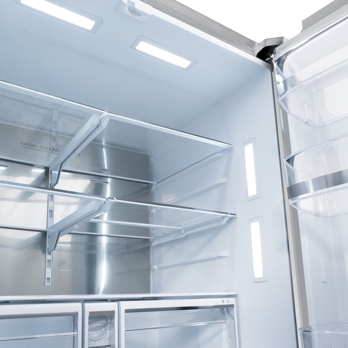 ZLINE 36" Standard-Depth French Door External Water Dispenser Refrigerator with Dual Ice Maker in Fingerprint-Resistant Stainless Steel