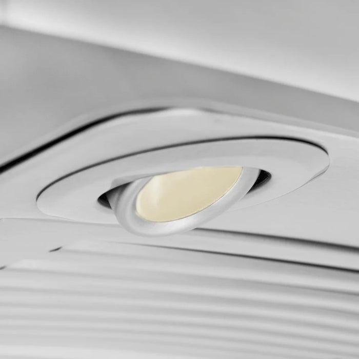 ZLINE Convertible Vent Island Mount Range Hoods with Curved Glass Canopy