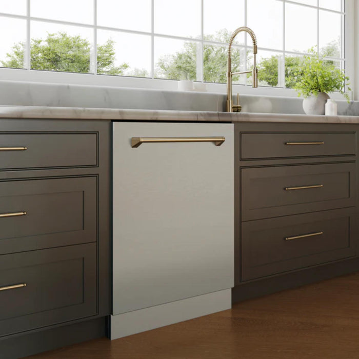 ZLINE Autograph Edition 24" Monument Series 3rd Rack Top Touch Control Tall Tub Satin Stainless Steel Dishwasher