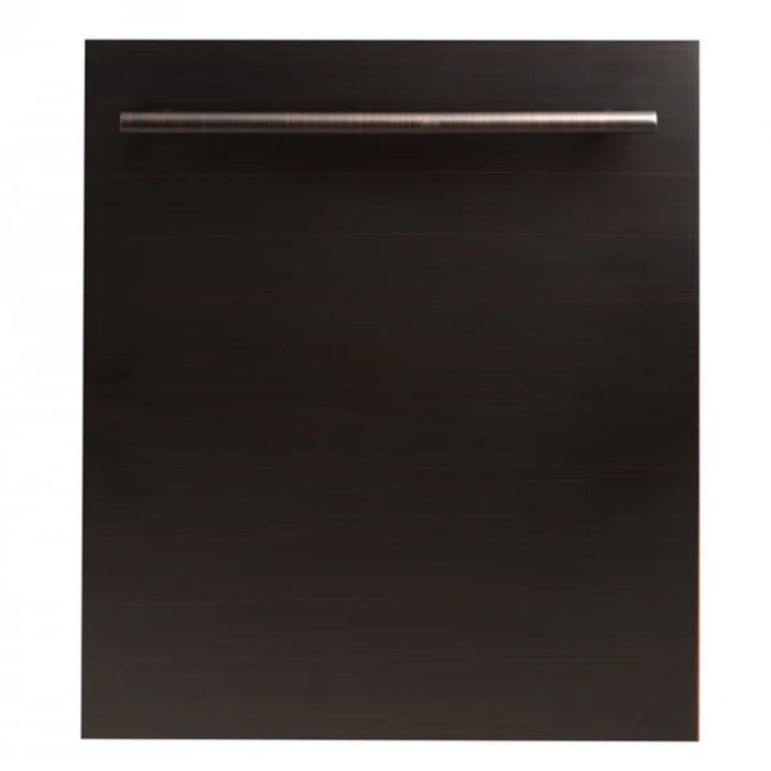 ZLINE 24-Inch Top Control Built-In Dishwasher with Stainless Steel Panel & Tub in Multiple Colors With Modern Style Handle