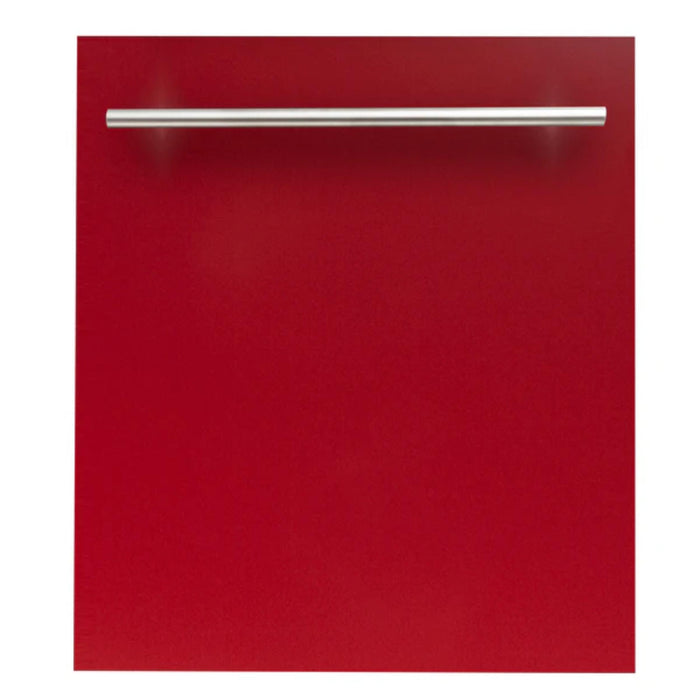 ZLINE 24-Inch Top Control Built-In Dishwasher with Stainless Steel Panel & Tub in Multiple Colors With Modern Style Handle