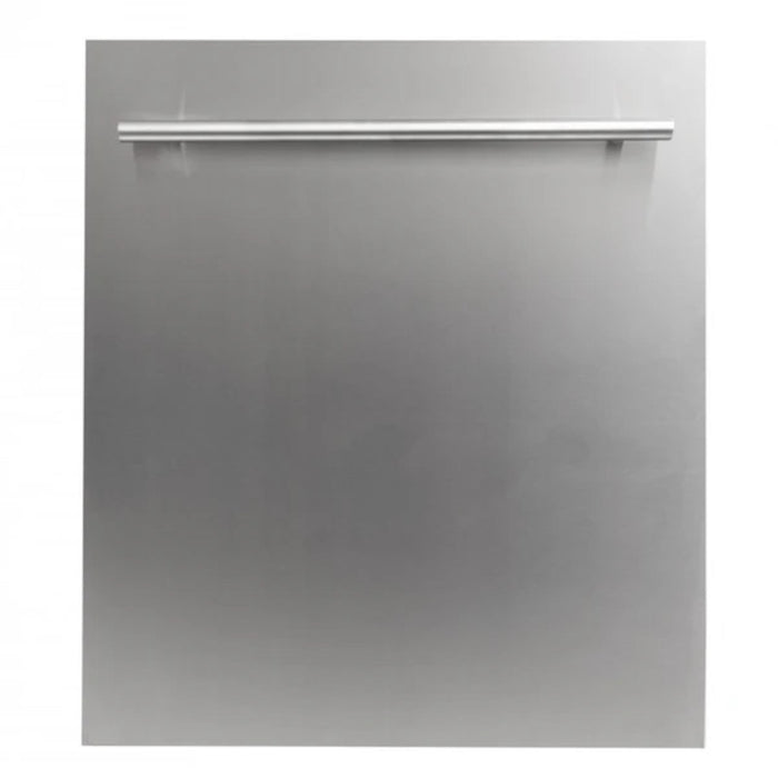 ZLINE 24-Inch Top Control Built-In Dishwasher with Stainless Steel Panel & Tub in Multiple Colors With Modern Style Handle
