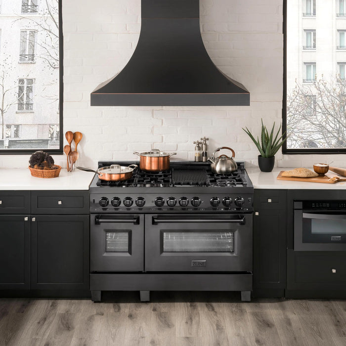 ZLINE Legacy Dual Fuel Range in Black Stainless Steel – 30", 36", and 48"