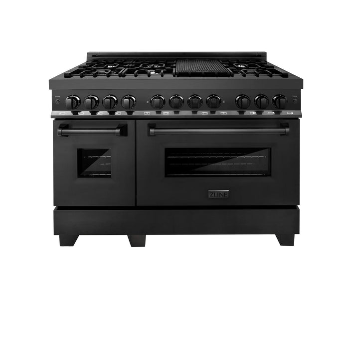 ZLINE Legacy Dual Fuel Range in Black Stainless Steel – 30", 36", and 48"