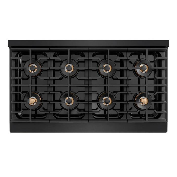 ZLINE Autograph Edition 48" & 36" Paramount Gas Ranges with 6 and 8 Burner DuoPro™ Cooktop and Dual Ovens in Black Stainless Steel