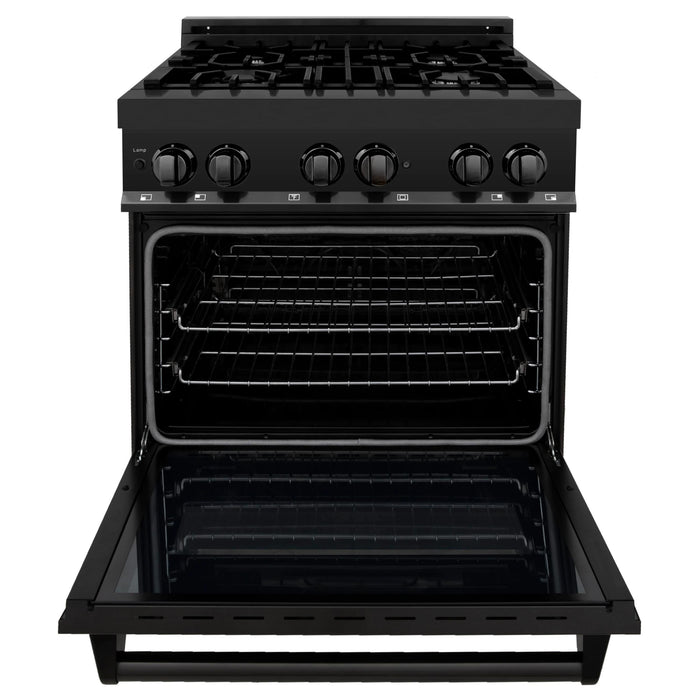 ZLINE Legacy Dual Fuel Range in Black Stainless Steel – 30", 36", and 48"