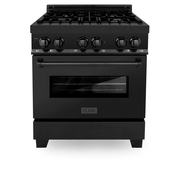ZLINE Legacy Dual Fuel Range in Black Stainless Steel – 30", 36", and 48"