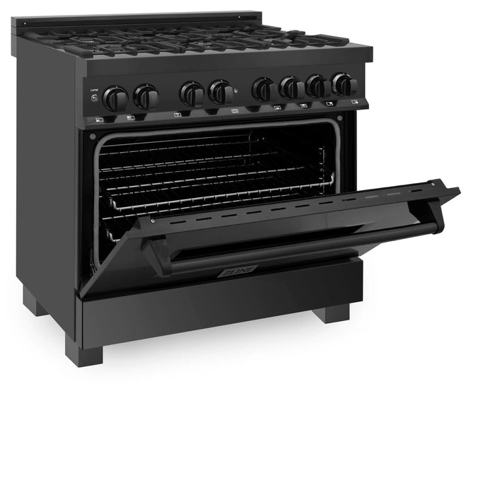 ZLINE Legacy Dual Fuel Range in Black Stainless Steel – 30", 36", and 48"
