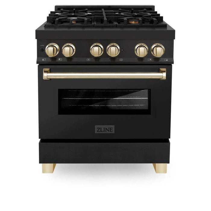 ZLINE Autograph Edition Legacy Dual Fuel Ranges with Brass Burners & Gold Accents - 30", 36", & 48"