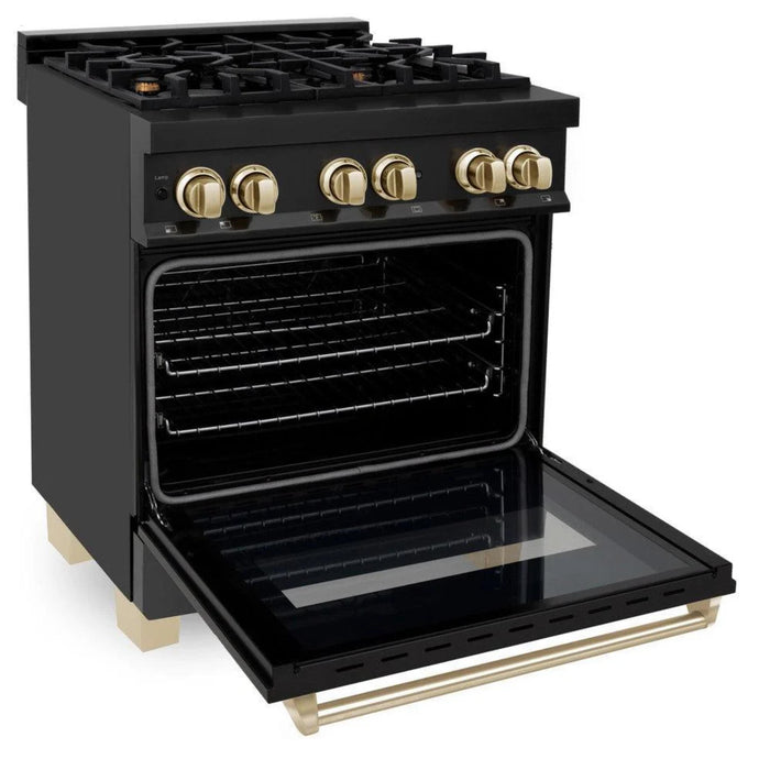 ZLINE Autograph Edition Legacy Dual Fuel Ranges with Brass Burners & Gold Accents - 30", 36", & 48"