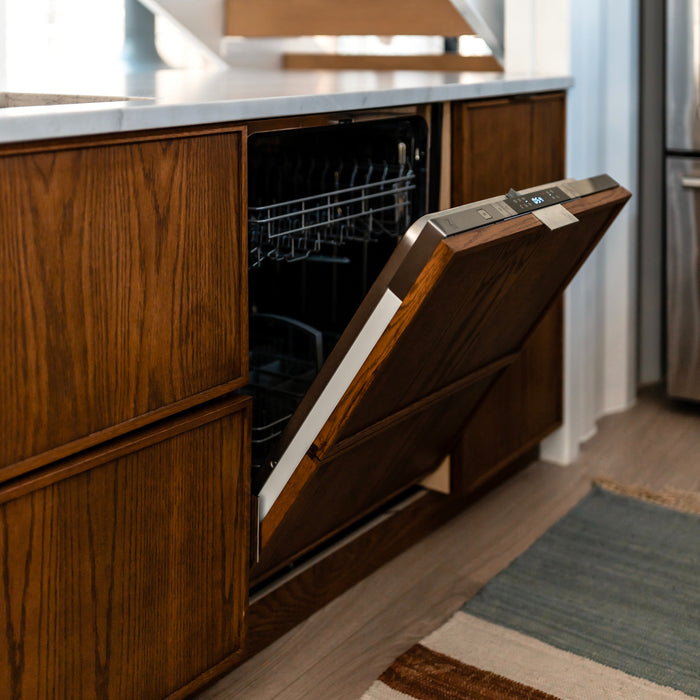 ZLINE 24" Tallac Series 3rd Rack Tall Tub Dishwasher in Custom Panel Ready with Stainless Steel Tub