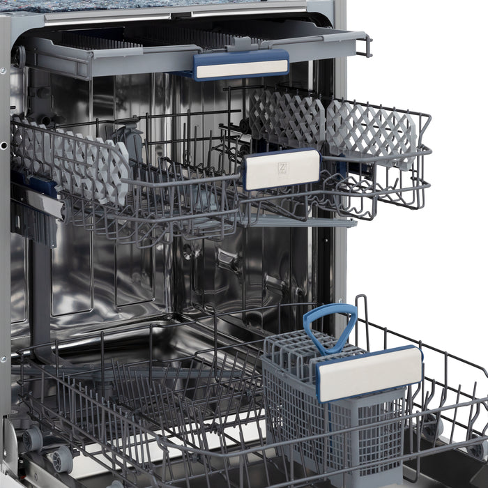 ZLINE 24" Tallac Series 3rd Rack Tall Tub Dishwasher in Stainless Steel, 51dBa