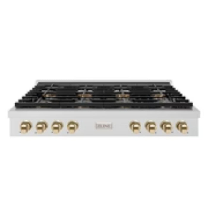 ZLINE Autograph Edition 36" and 48" Paramount Dual Fuel Ranges with Polished Gold Accents