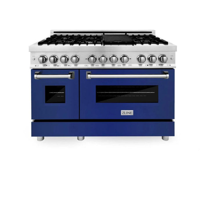 ZLINE Legacy Dual Fuel Range - 30", 36", and 48" Blue Gloss