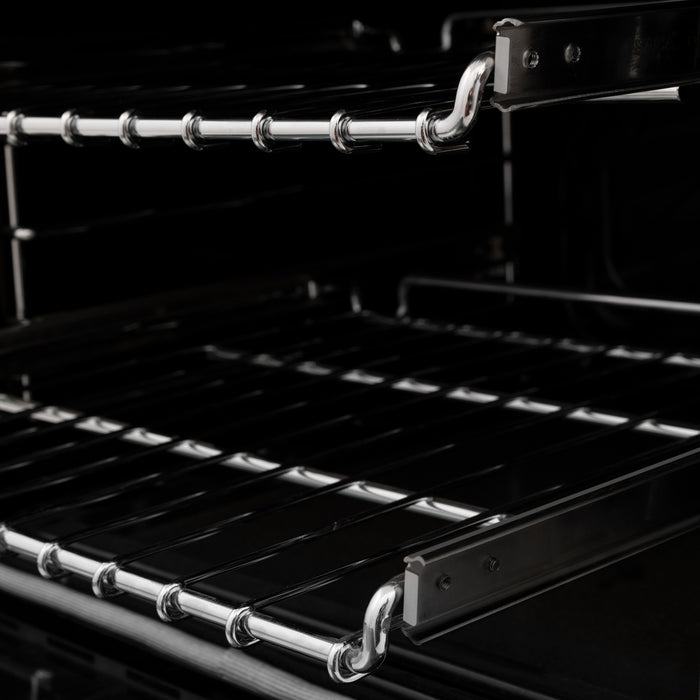 ZLINE 48" Legacy Dual Fuel Range with 7 Burner Gas Cooktop and 2 Electric Ovens in Stainless Steel