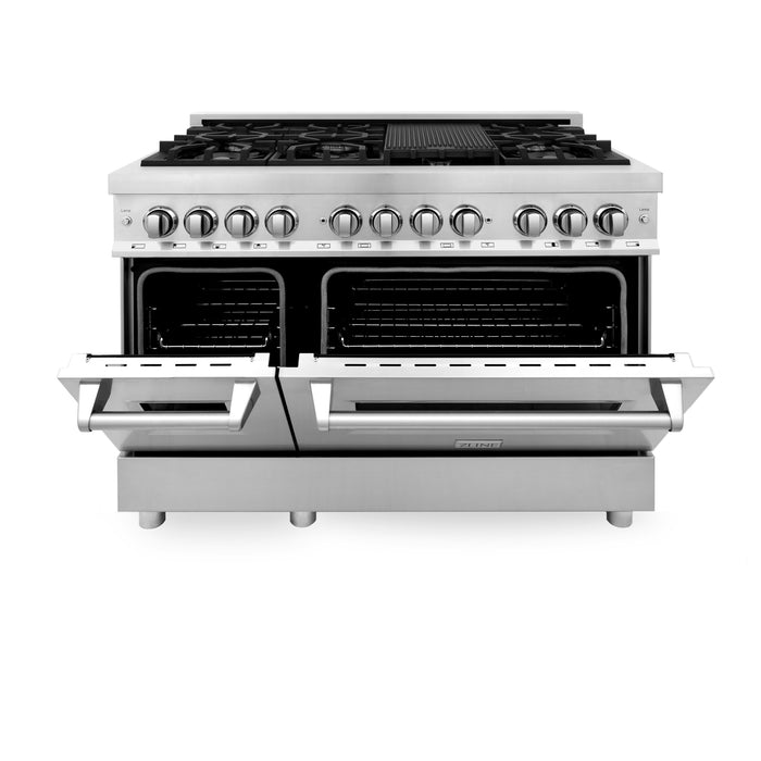 ZLINE 48" Legacy Dual Fuel Range with 7 Burner Gas Cooktop and 2 Electric Ovens in Stainless Steel
