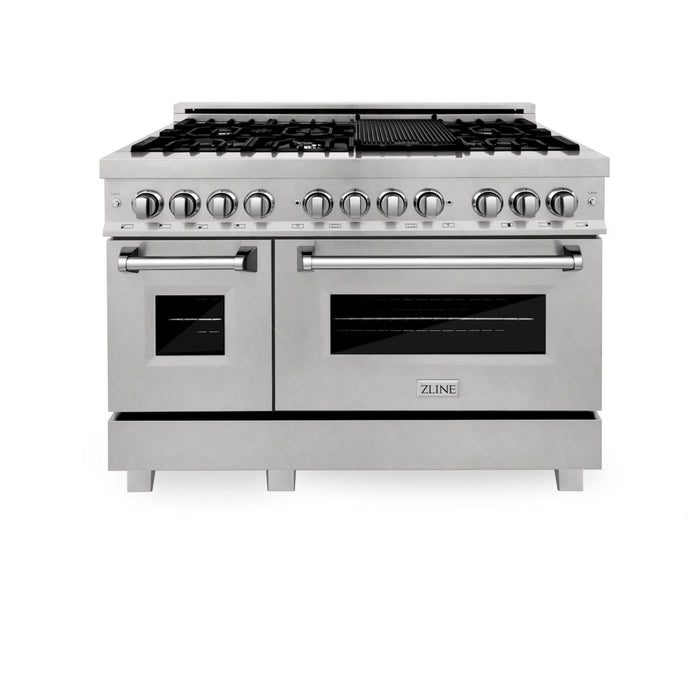 ZLINE Legacy Dual Fuel Ranges in Satin Stainless Steel with Built-In Griddle – 30", 36", & 48"