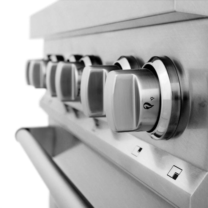 ZLINE Legacy Dual Fuel Range Satin Stainless with Brass Burners – 30", 36", & 48"