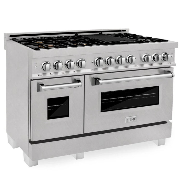 ZLINE Legacy Dual Fuel Range Satin Stainless with Brass Burners – 30", 36", & 48"