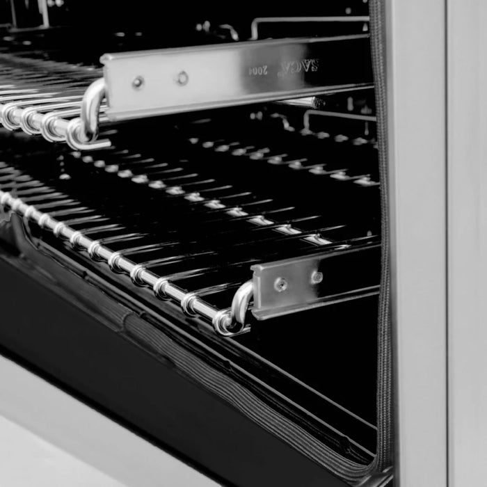 ZLINE Autograph Edition 30" Kitchen Package with White Matte Door and Polished Gold Accents