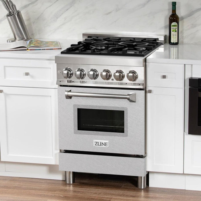 ZLINE Legacy Dual Fuel Range in Satin Nickel – 24", 30", 36", and 48"