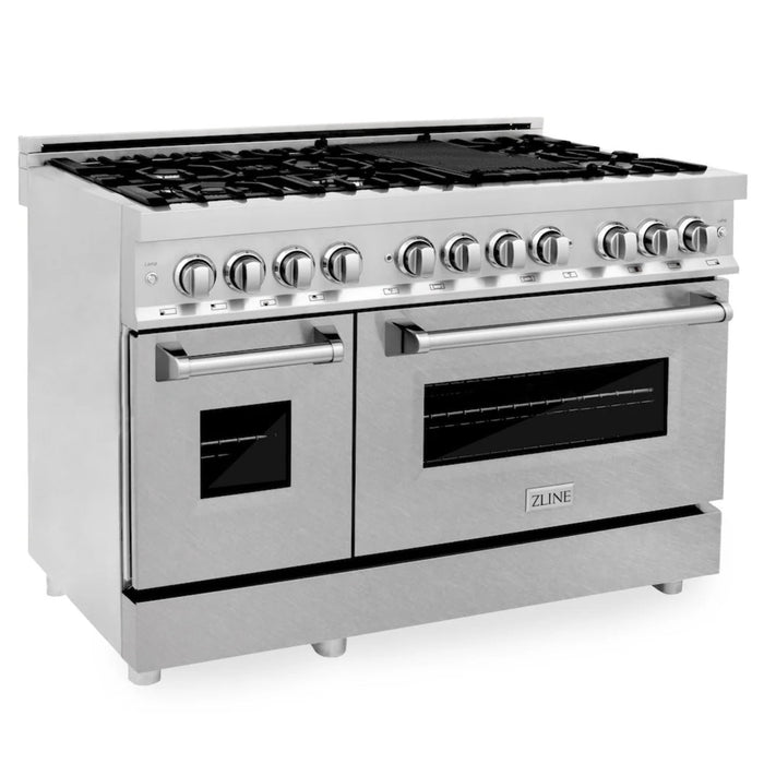ZLINE Legacy Dual Fuel Range in Satin Nickel – 24", 30", 36", and 48"