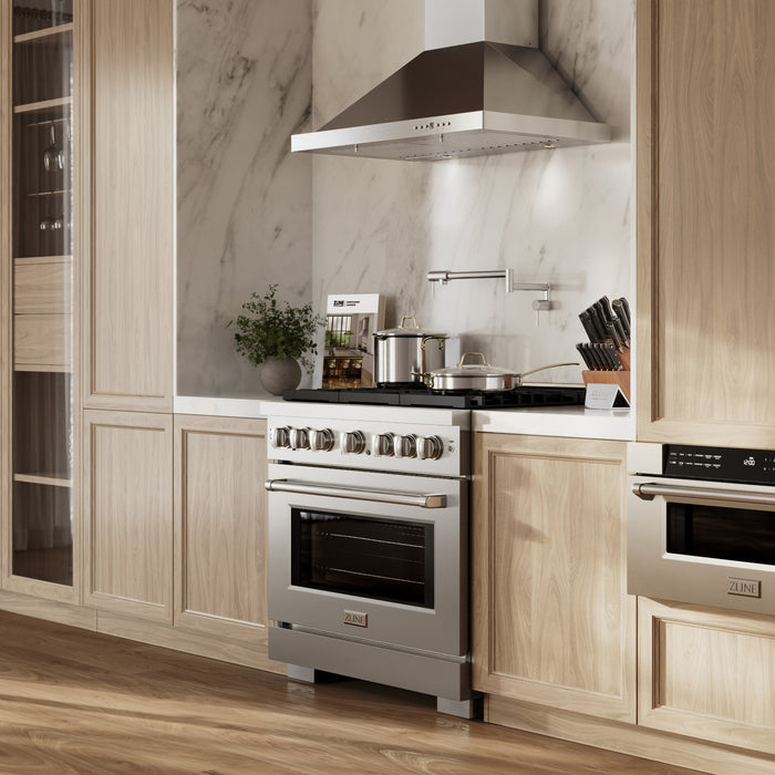 ZLINE 36" Paramount Gas Range with 6 Burner Cooktop and Convection Gas Oven in Stainless Steel 5.2 cu. ft.