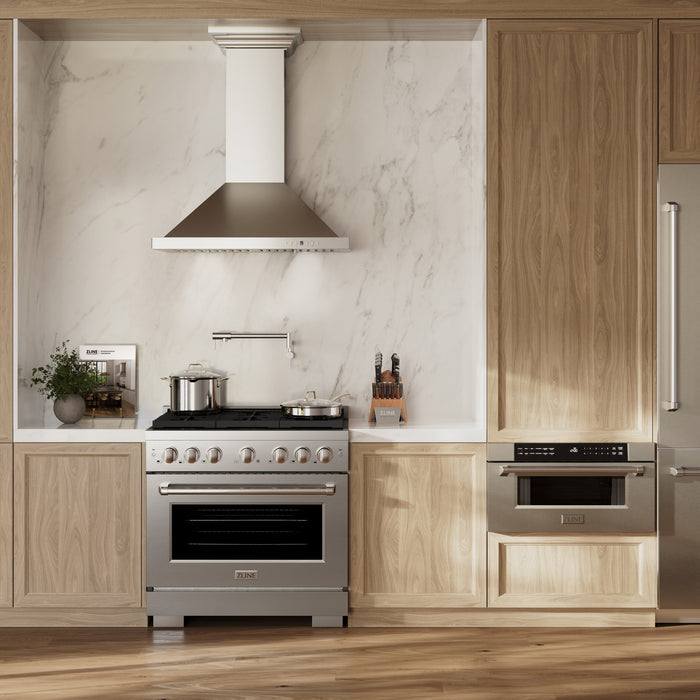 ZLINE 36" Paramount Gas Range with 6 Burner Cooktop and Convection Gas Oven in Stainless Steel 5.2 cu. ft.