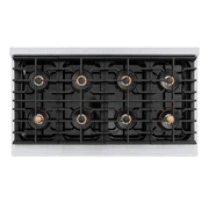 ZLINE Autograph Edition 48" & 36" Paramount Gas Ranges with  Cooktop and Dual Ovens in White Matte Doors