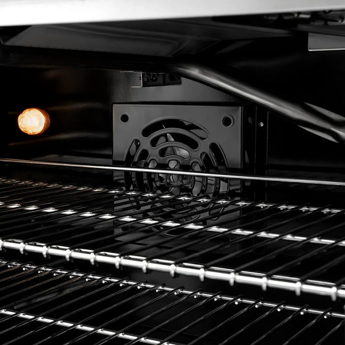 ZLINE Autograph Edition 48" & 36" Paramount Gas Ranges with 6 and 8 Burner DuoPro™ Cooktop and Convection Gas Oven with Black Matte Door Polished Gold or Champagne Bronze Accents