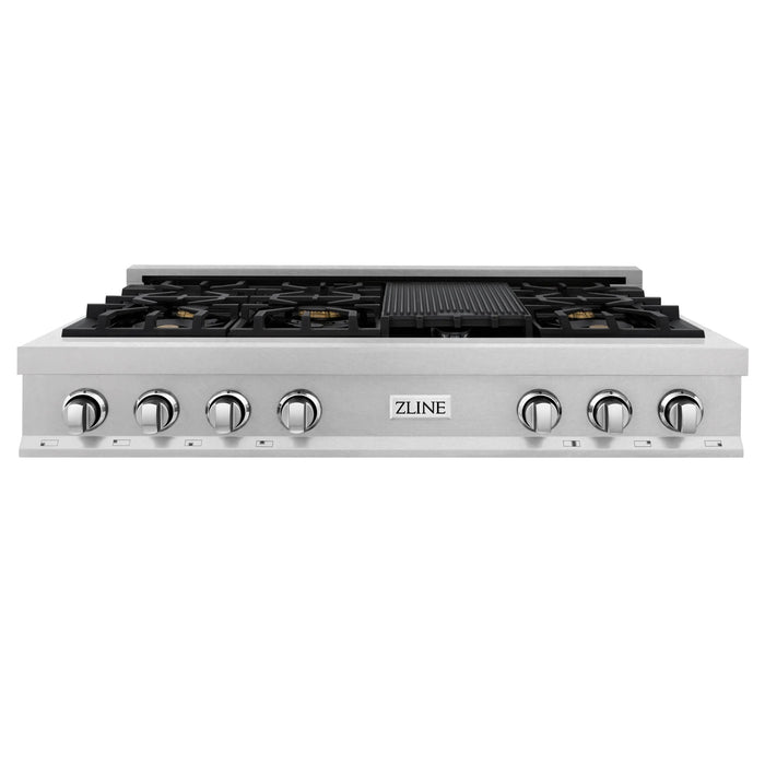 ZLINE Legacy Gas Rangetops in Satin Stainless Steel with Brass Burners – 30", 36", & 48"