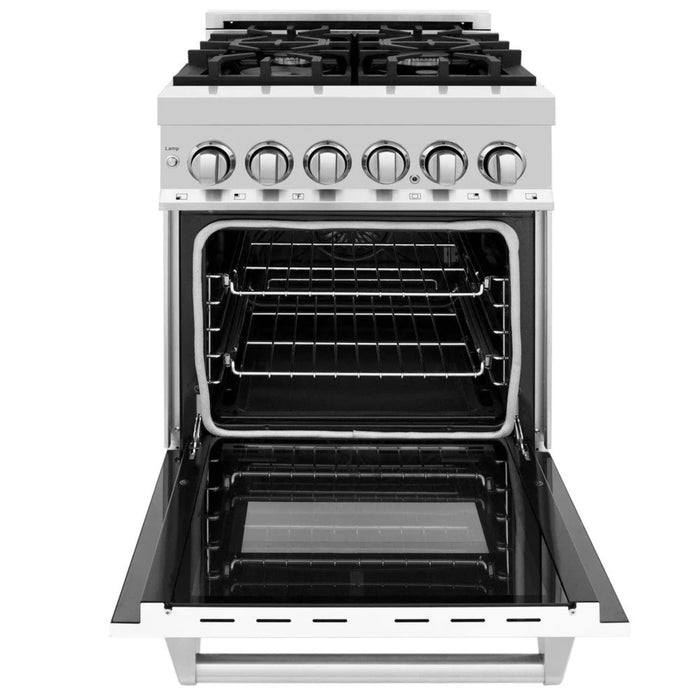 ZLINE Legacy Dual Fuel Range with White Matte Door – 24", 30", 36", and 48"