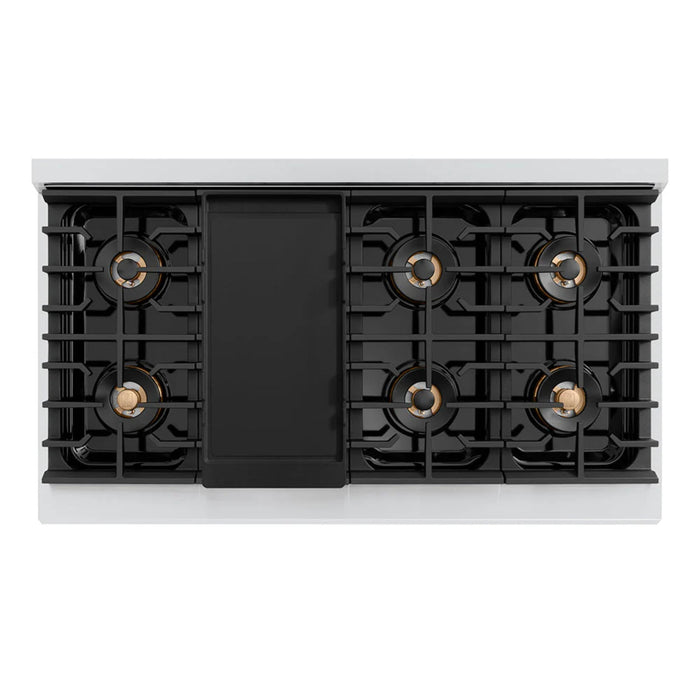 ZLINE Autograph Edition Paramount Gas Rangetops with 6 or 8 Burner DuoPro™ Cooktops and Champagne Bronze Accents – 36" and 48" Widths
