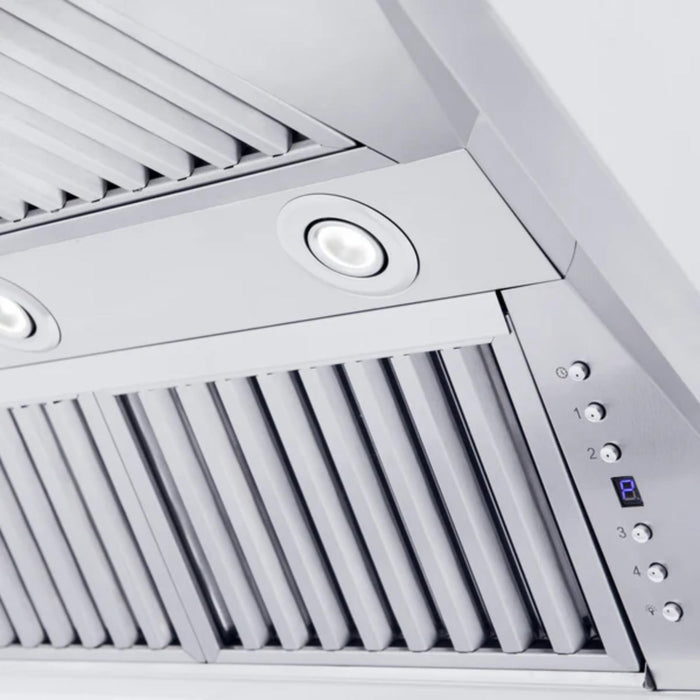 ZLINE 30", 36", & 48" Professional Convertible Vent Wall Mount Range Hoods with Crown Molding in Stainless Steel
