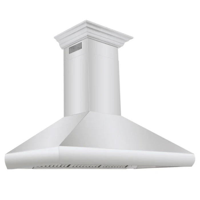 ZLINE 30", 36", & 48" Professional Convertible Vent Wall Mount Range Hoods with Crown Molding in Stainless Steel
